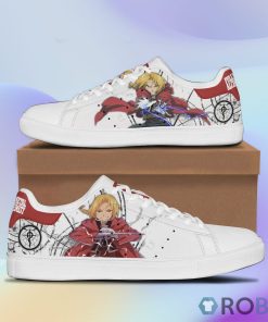 Fullmetal Alchemist Edward Elric Skateboard Shoes Custom Casual Footwear