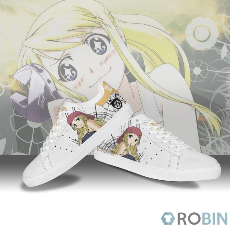 Fullmetal Alchemist Winry Rockbell Skateboard Shoes Custom Casual Footwear
