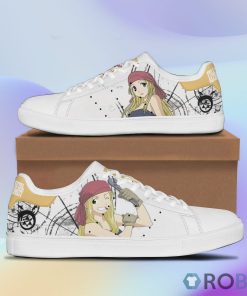 Fullmetal Alchemist Winry Rockbell Skateboard Shoes Custom Casual Footwear Fullmetal Alchemist Winry Rockbell Skateboard Shoes Custom Casual Footwear