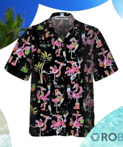 Funny Christmas Flamingo Hawaiian Shirt Funny Christmas Flamingo Hawaiian Shirt