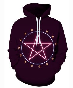 Geometric 3D Printed Star Hooded Geometric 3D Printed Star Hooded