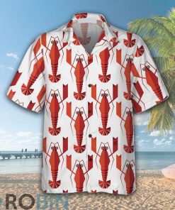 Geometric Lobster Pattern Hawaiian Shirt
