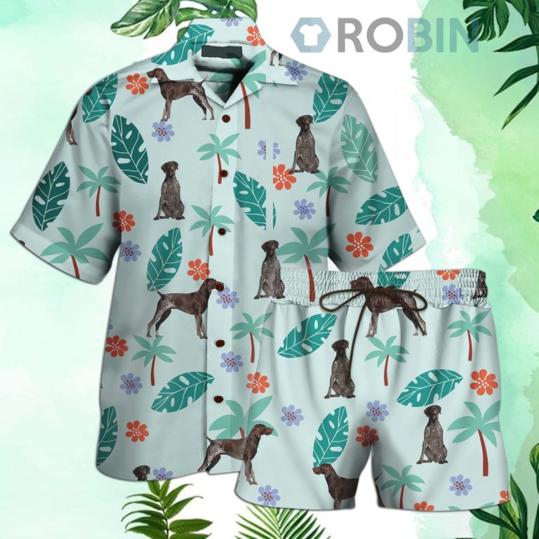 German Shorthaired Hawaiian Shirt and Shorts