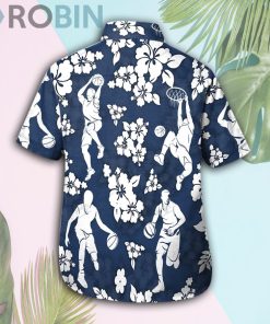 Gifts For Basketball Lovers-Basketball Blue Hawaii Shirt & Shorts Gifts For Basketball Lovers-Basketball Blue Hawaii Shirt & Shorts
