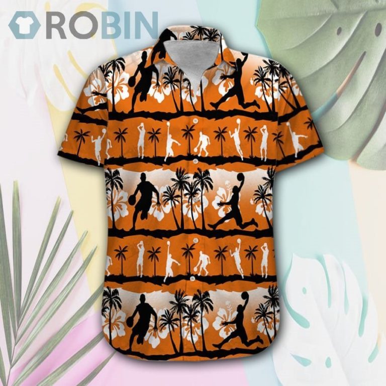Gifts For Basketball Lovers-Male Basketball Sunset Hawaii Shirt & Shorts