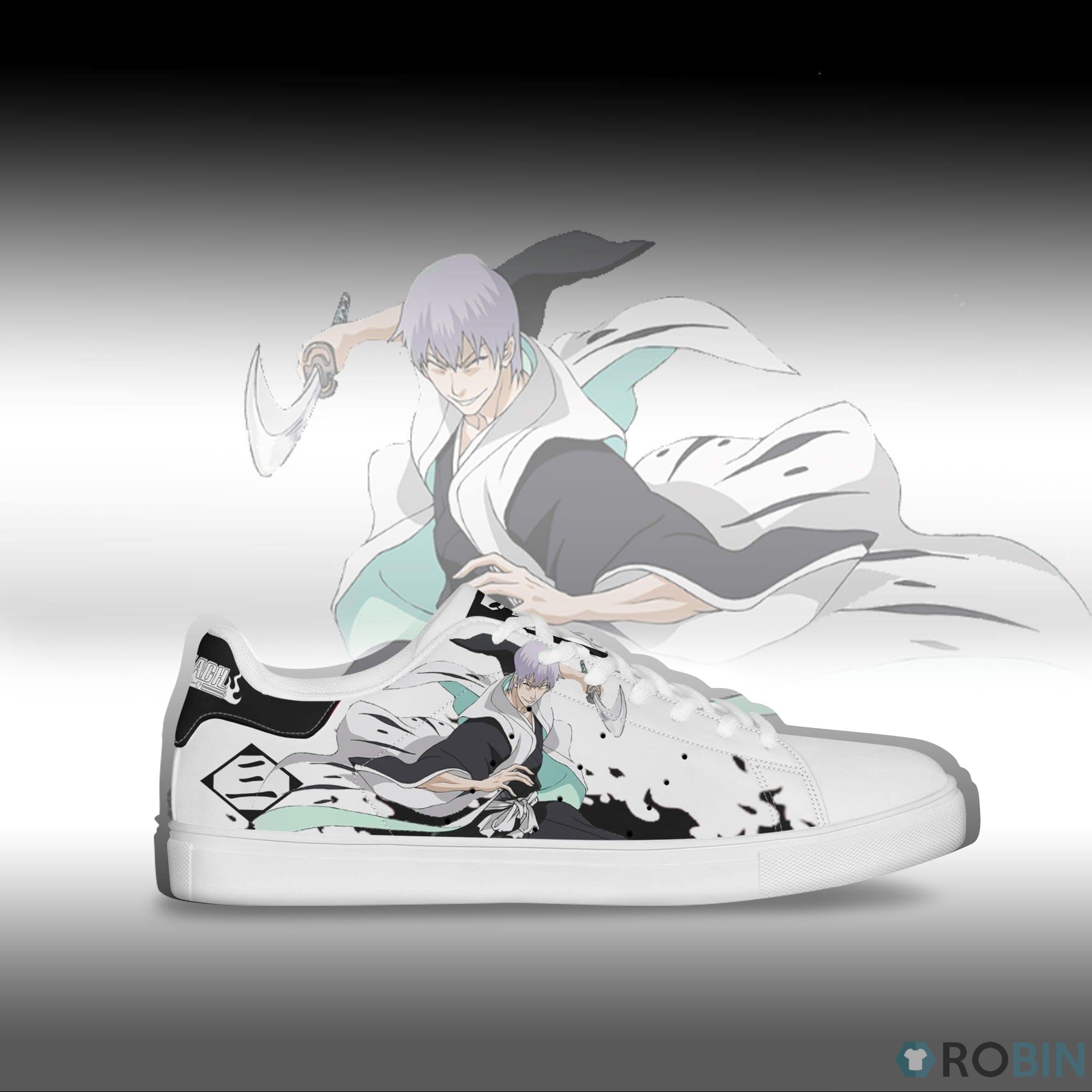 Gin Ichimaru Sneakers Custom Bleach Anime Shoes - RobinPlaceFabrics