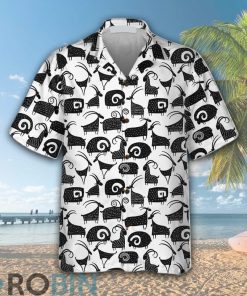 Goat And Ram Seamless Pattern Hawaiian Shirt Goat And Ram Seamless Pattern Hawaiian Shirt