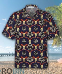 Goat Head Satanic Hawaiian Shirt Funny Goat Shirt