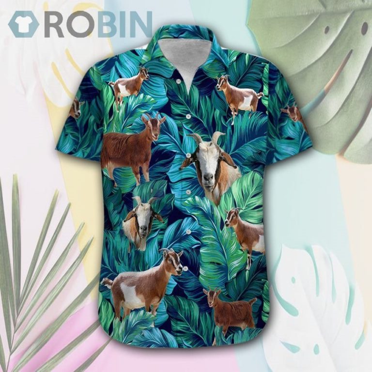 Goat Palm Tree Hawaii Shirt & Shorts