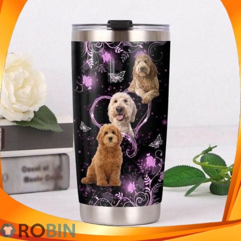 Goldendoodle Dogs Love Heart Tumbler