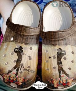 Golf Personalized Wooden Crocs Crocband Clog Golf Personalized Wooden Crocs Crocband Clog