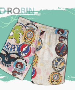 Grateful Dead Band Hawaiian Shirts Beach Short