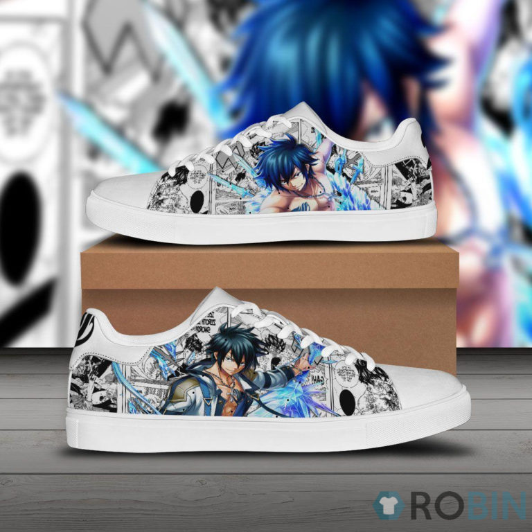 Gray Fullbuster Skate Sneakers Custom Fairy Tail Anime Shoes