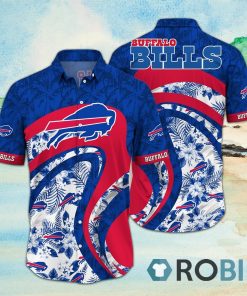 Great Buffalo Bills Short Sleeve Button Down Hawaiian Shirt