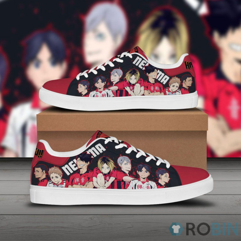 Haikyuu Volleybal Shoes Nekoma High Skateboard Low Top Custom Casual Footwear