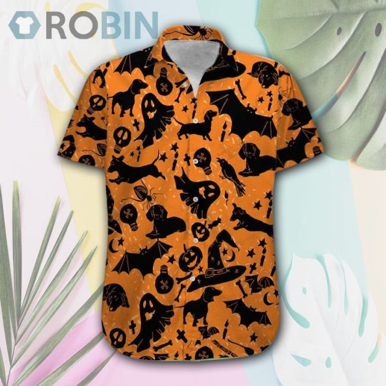Halloween Dachshund Hawaii Shirt & Shorts
