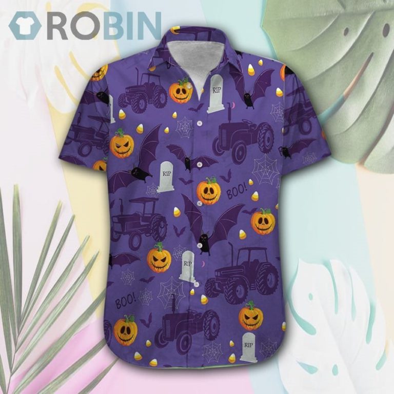 Halloween Tractor Hawaii Shirt & Shorts