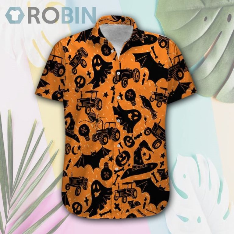 Halloween Tractors Hawaii Shirt & Shorts