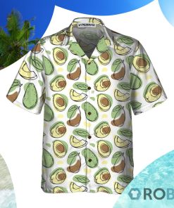 Hand Drawn Cute Avocado Pattern Hawaiian Shirt