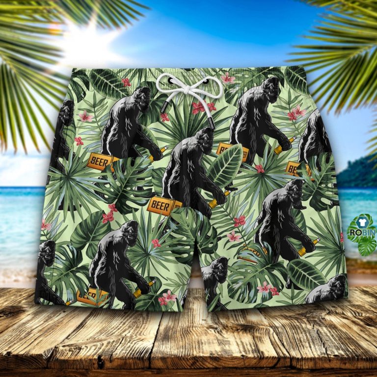 Have Beer With Bigfoot Hawaiian Short