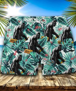 Have Beer With Bigfoot Tropical Hawaiian Short