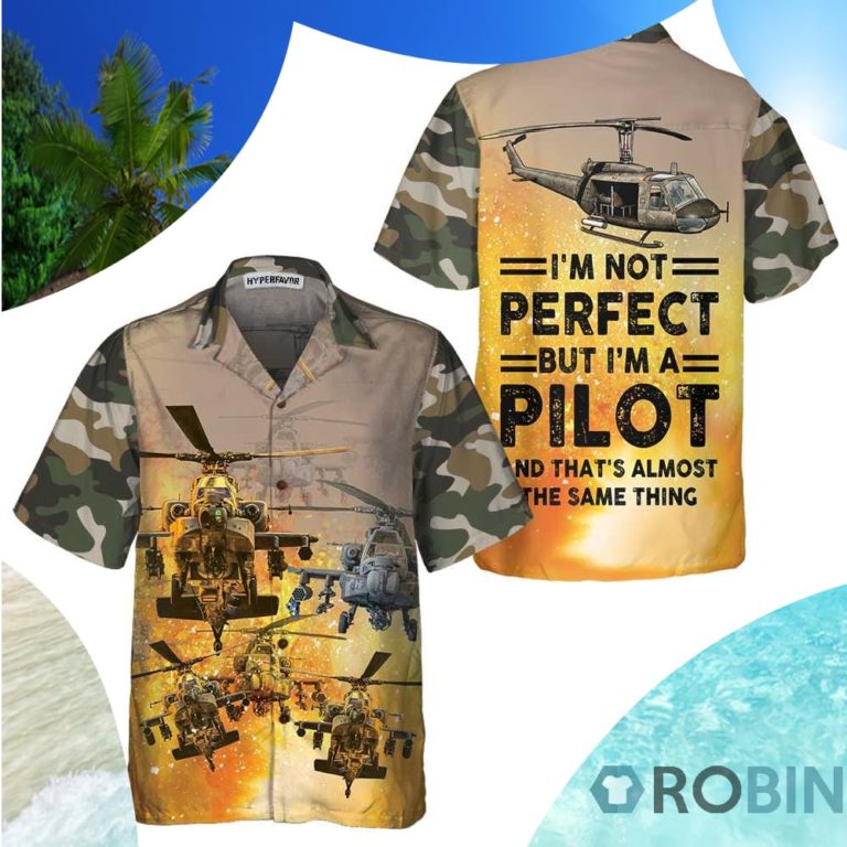 Helicopter Pilot Hawaiian Shirt Helicopter Shirt