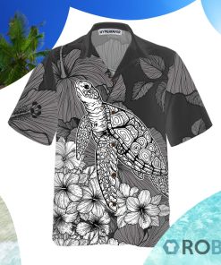 Hibiscus Turtle Hawaiian Shirt Floral Turtle Shirt