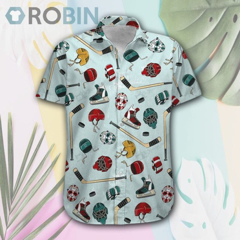 Hockey Pattern Hawaii Shirt & Shorts