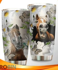 Horse And Butterfly Tumbler