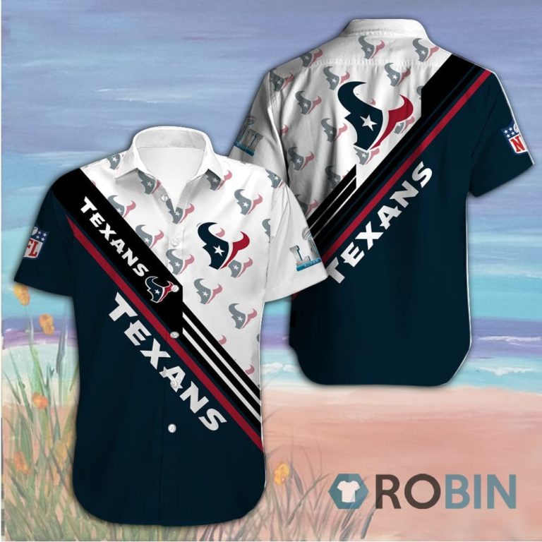 Houston Texans Casual Button Down Hawaiian Shirts