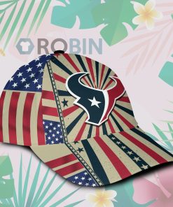 Houston Texans Retro Vintage Design Hawaiian Summer Classic Baseball Cap Hat
