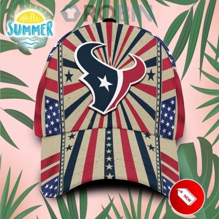 Houston Texans Retro Vintage Design Hawaiian Summer Classic Baseball Cap Hat