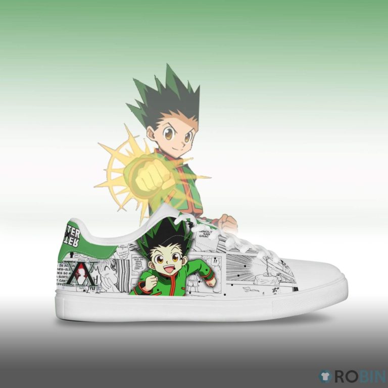Hunter x Hunter Skateboarding Shoes – Custom Anime Skate Sneakers Gon Freecss