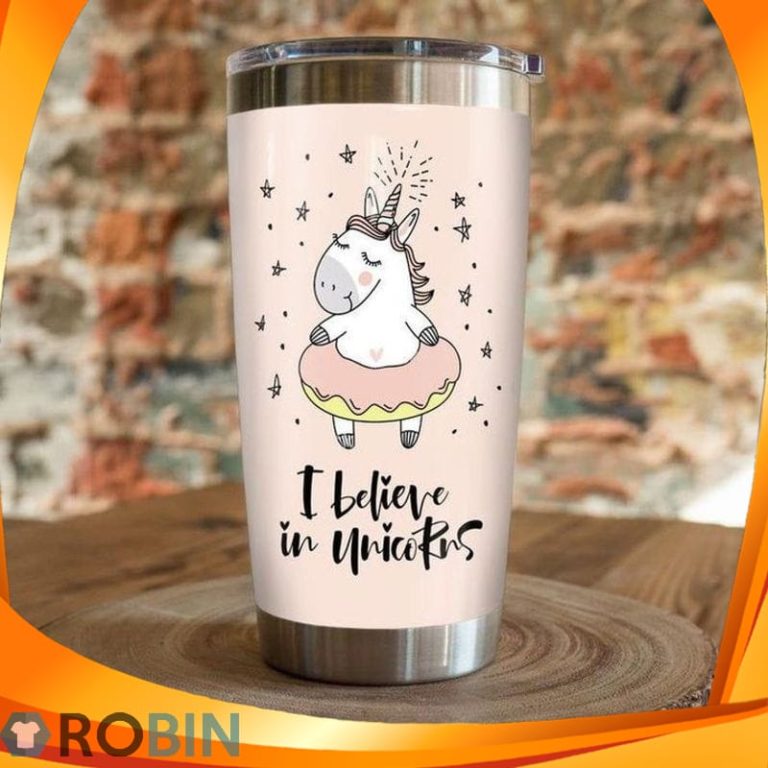 I Believe In Unicorn Donut Tumbler