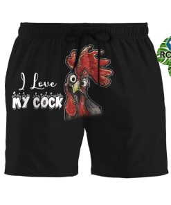 I Love My Cock Beach Shorts Swim Trunks