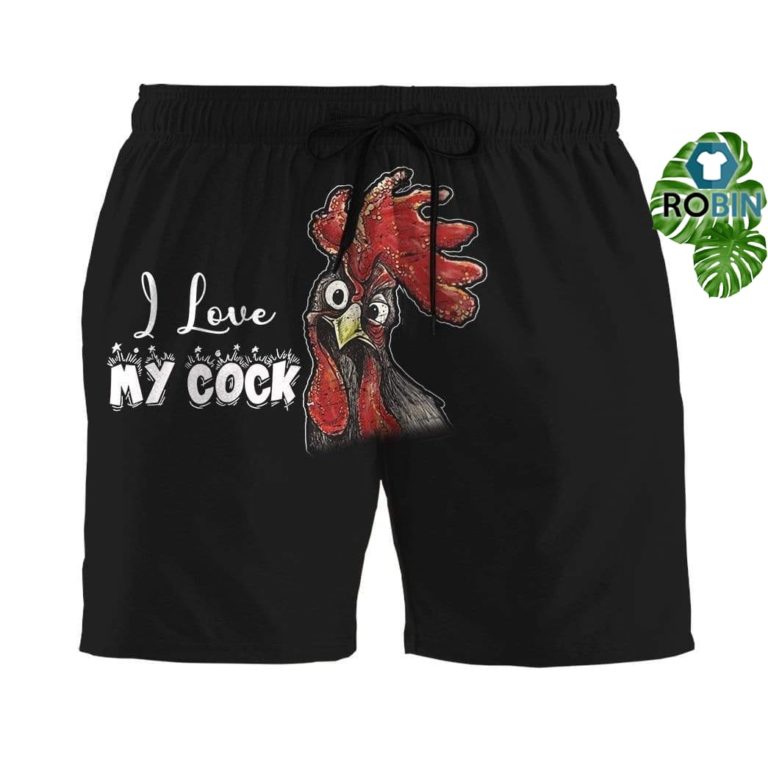 I Love My Cock Beach Shorts Swim Trunks