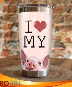 I Love My Pig Heart Tumbler