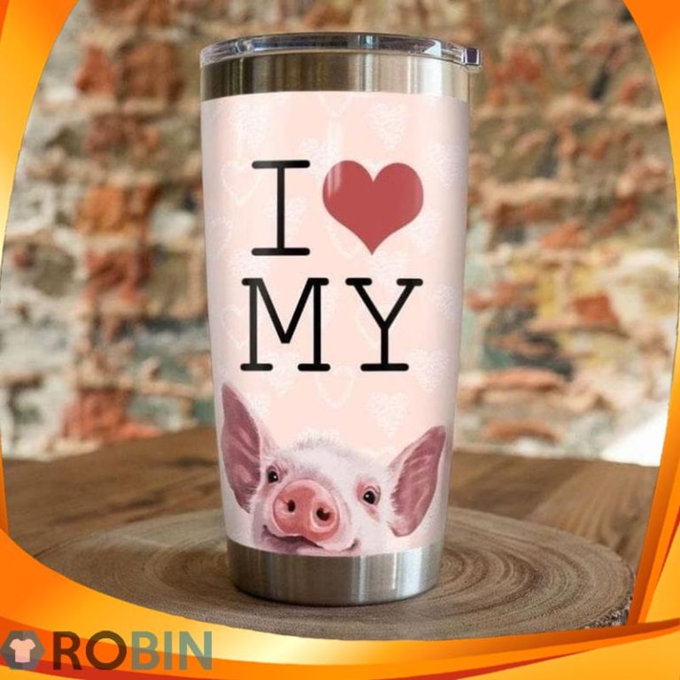 I Love My Pig Heart Tumbler