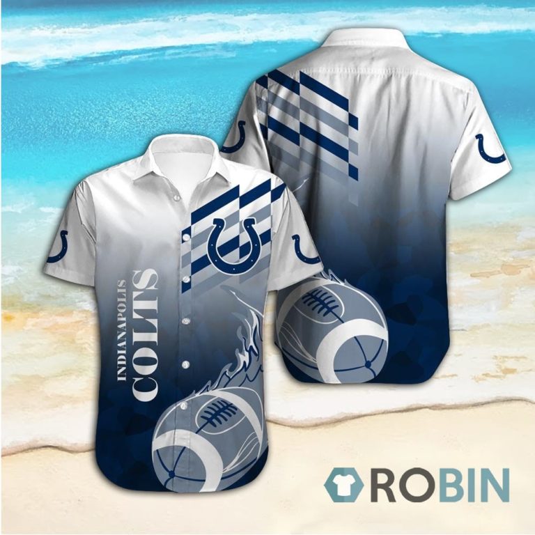 Indianapolis Colts Casual Button Down Hawaiian Shirts