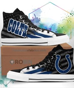 Indianapolis Colts High Top Shoes Custom American Flag Sneakers
