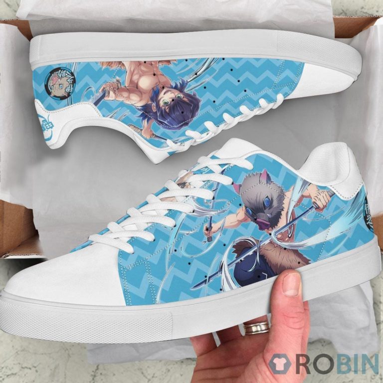Inosuke Skateboarding Shoes – Custom Demon Slayer Anime Sneakers