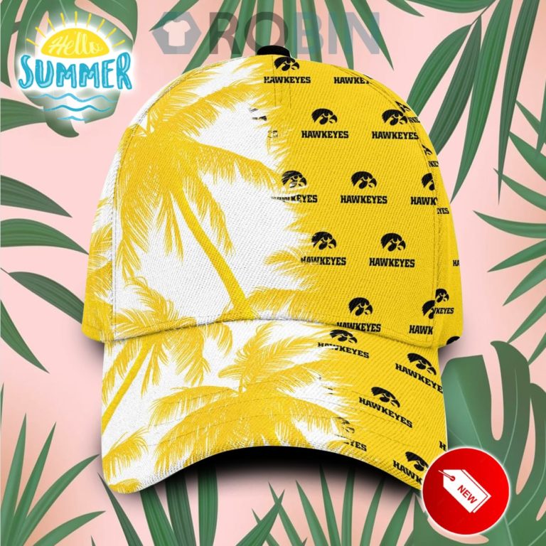 Iowa Hawkeyes Palm Trees Hawaiian Summer Classic Baseball Cap Hat
