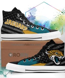 Jacksonville Jaguars High Top Shoes Custom American Flag Sneakers