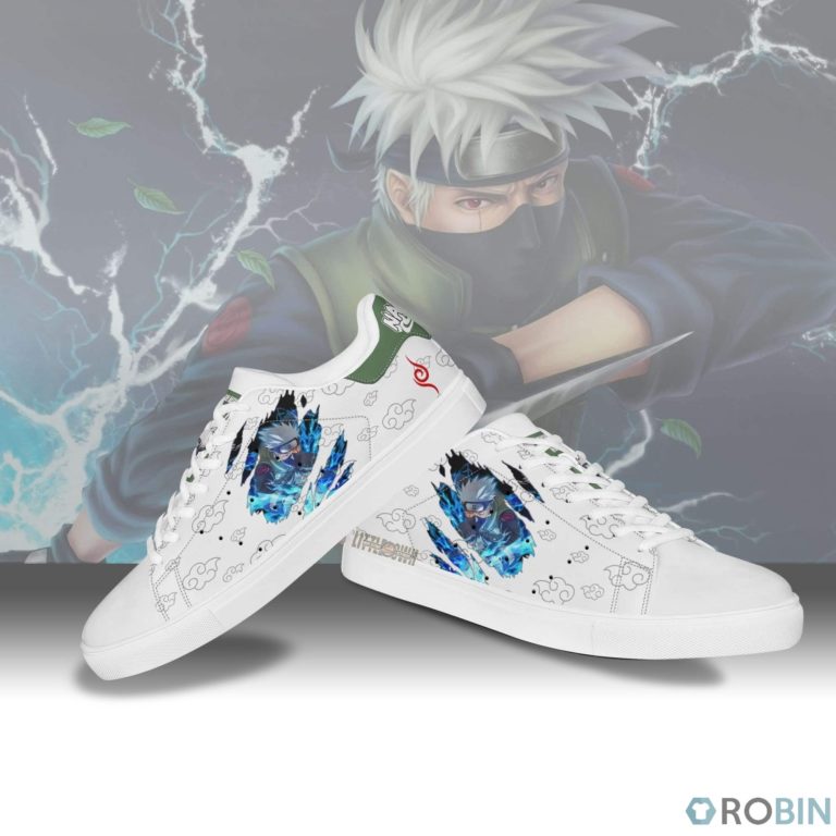 Kakashi Sharingan Sneakers Custom Naruto Anime Skateboard Shoes