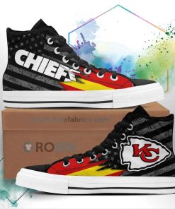 Kansas City Chiefs High Top Shoes Custom American Flag Sneakers