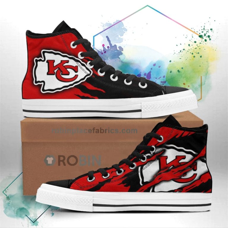 Kansas City Chiefs High Top Sneakers Shoes