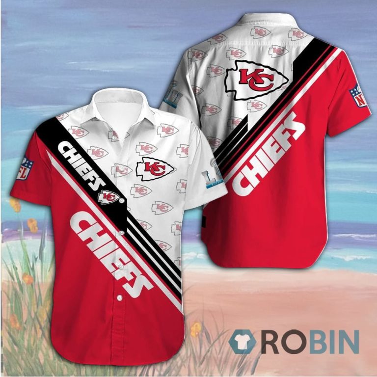 Kansas City Chiefs Short Sleeve Button Down Hawaiian Shirt