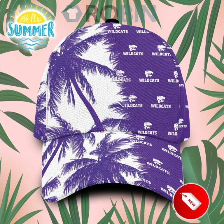 Kansas State Wildcats Palm Trees Hawaiian Summer Classic Baseball Cap Hat