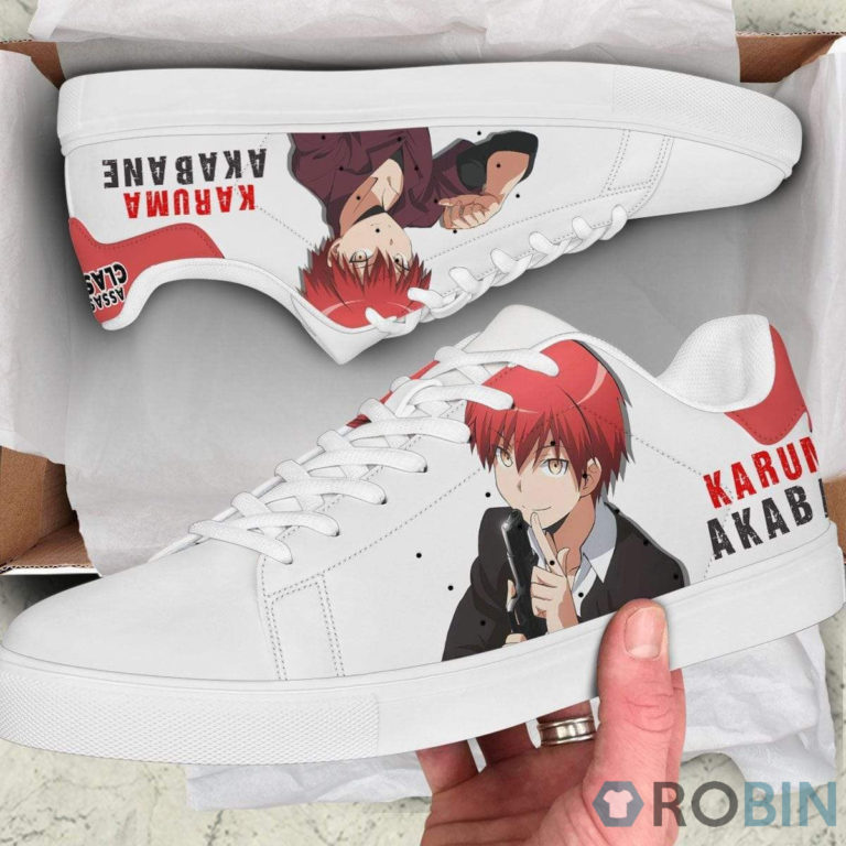 Karma Akabane Skate Sneakers Assassination Classroom Custom Anime Shoes