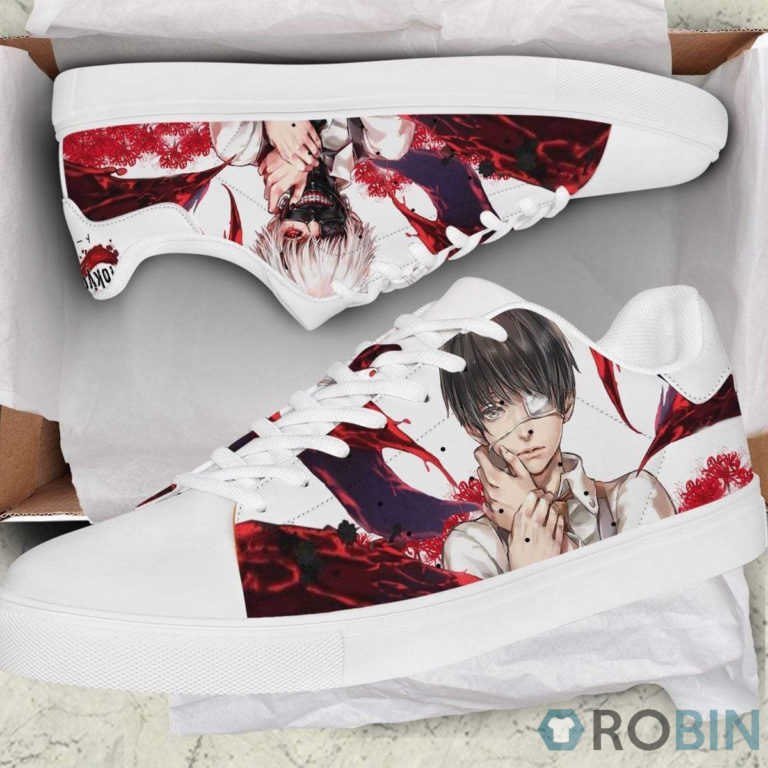 Ken Kaneki Skate Sneakers Custom Tokyo Ghoul Anime Shoes